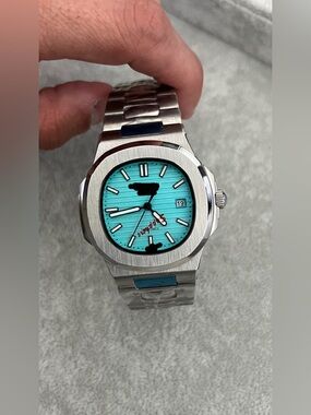 Turquoise Dial Stainless Steel Men's Watch